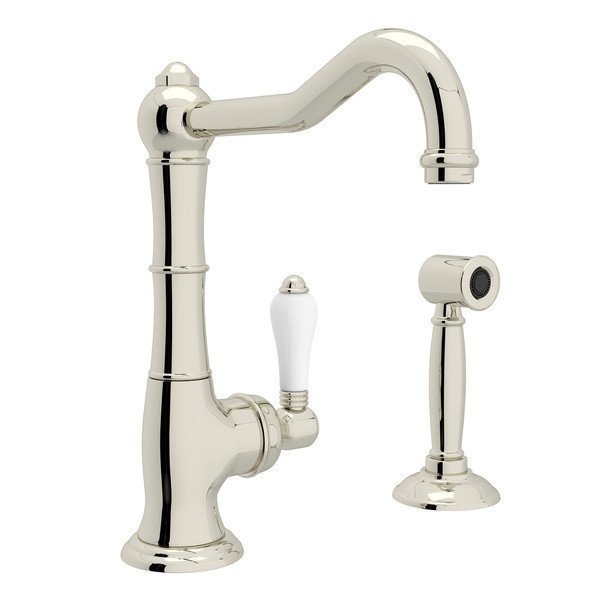 Rohl Cinquanta Single Hole Bar Faucet In Polished Nickel A3650/6.5LPWSPN-2